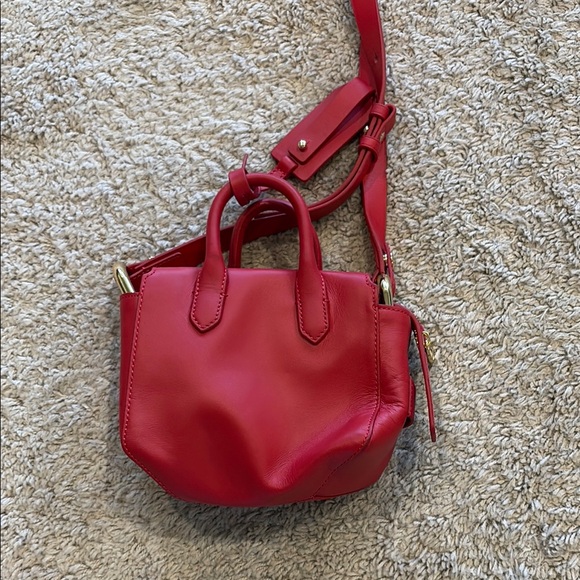 J. Crew Handbags - J. Crew Mini Red Leather Handbag